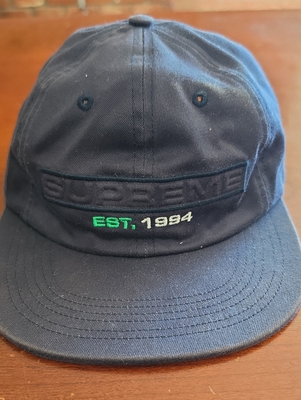 Supreme Navy 'EST. 1994' Embroidered Cap- Authentic